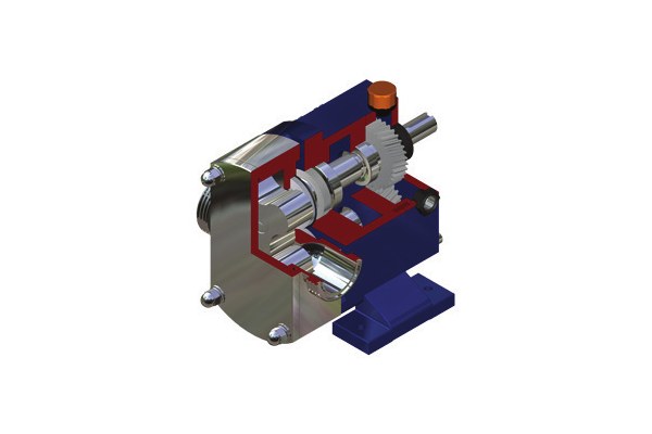 Cutaway view of the Vithram VVR rotary lobe pump